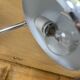 Arc floor lamp with wooden base and 5 lights Agemob MCM style