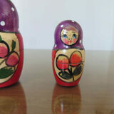 4 Russian dolls " Matryoshkas " 70s