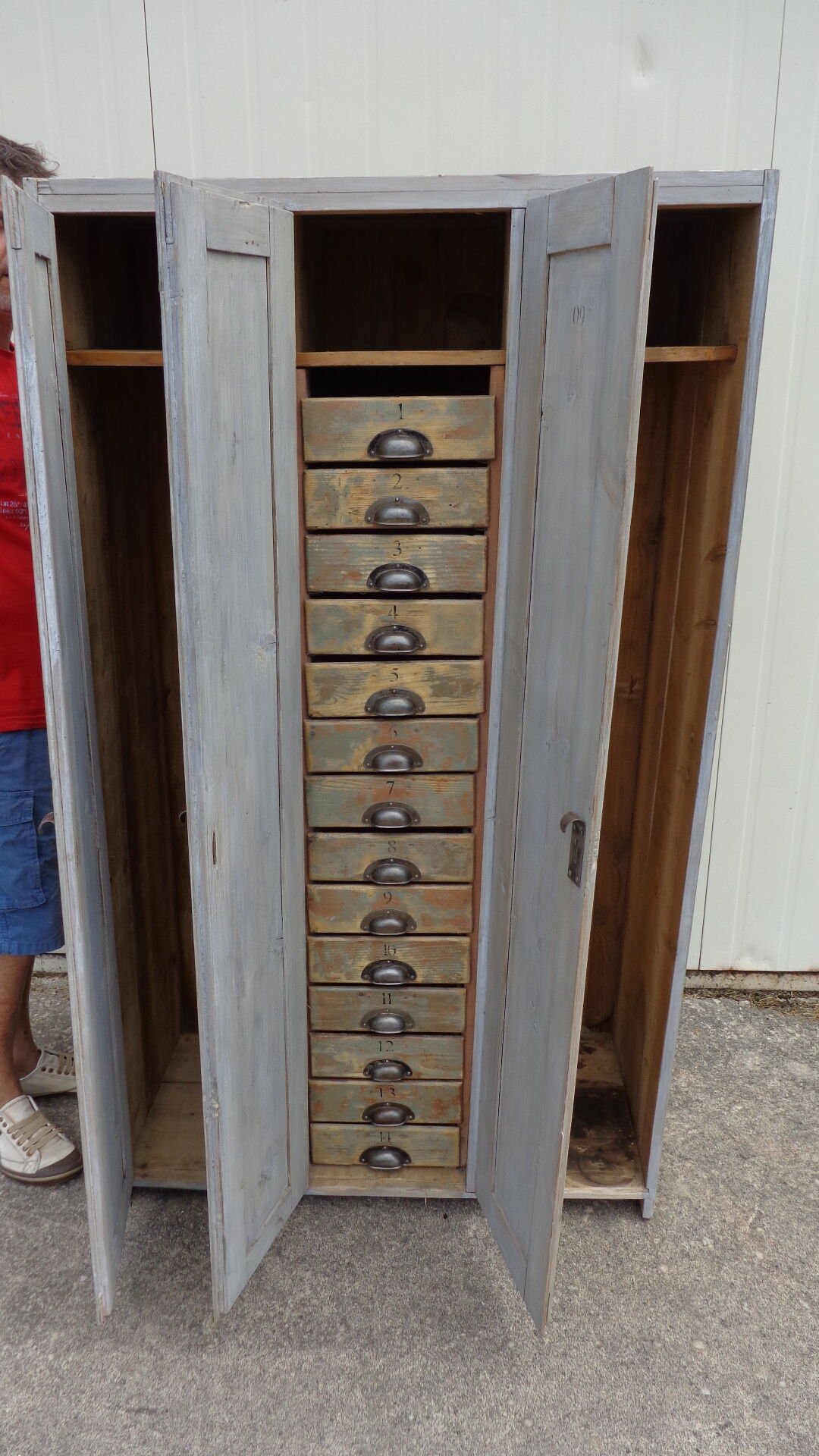 Factory locker room Cabinet wood