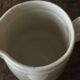 Cafetiere en porcelaine a feu ou grès blanc P. Précieux de Grigny