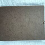 Salad cutlery service, filled silver, gold metal, France