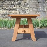Table de ferme ancienne en bois, table bois, table de salle à manger, brutaliste, chalet, campagne,