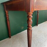 Solid walnut table with one drawer
