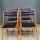 4 folding chairs metal and skai