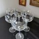 6 bohemian crystal champagne glasses