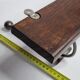 Wall coat rack, two double hooks, steel and wood, 50 cm