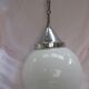 Hanging lamp white opaline ball