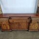 Walnut 4-door lion head sideboard