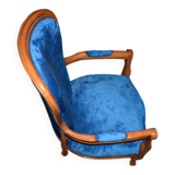 Fauteuil bleu en bois