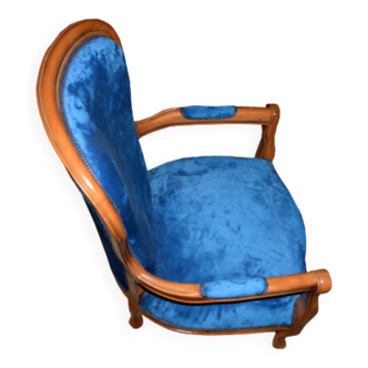 Blue wooden armchair
