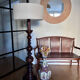 "Colonial" floor lamp in solid wood - 1960.
