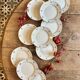 Set of 10 vintage white and gold dessert plates.