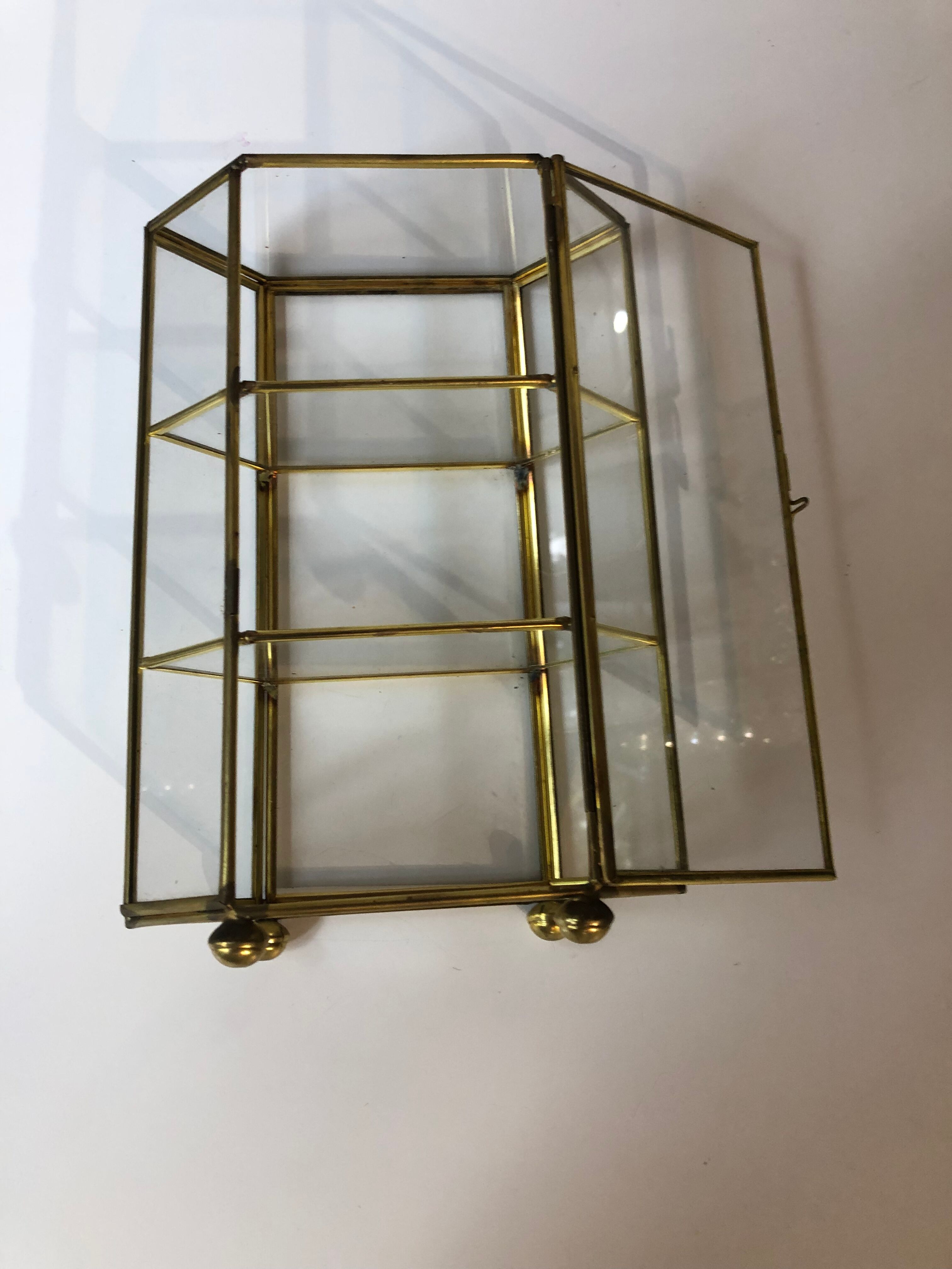 Small brass showcase