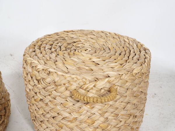 Tabourets gigognes design des années 1970 Tabourets tissés