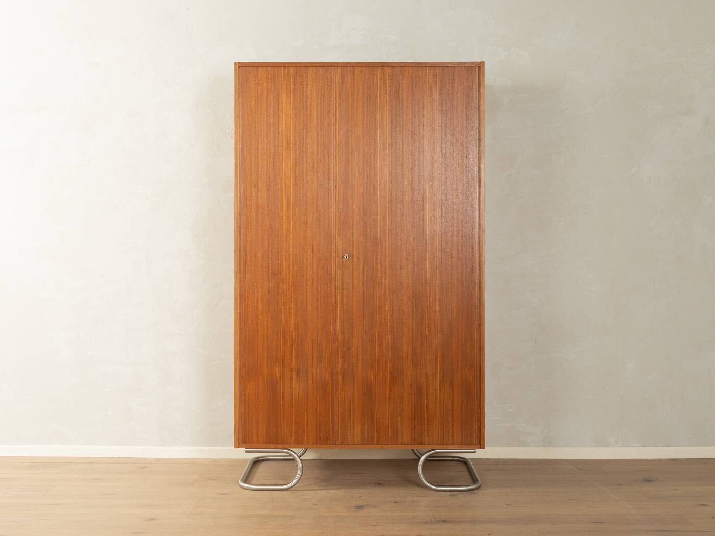 Purist wardrobe from the 1960s in teak veneer by DeWe