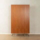 Purist wardrobe from the 1960s in teak veneer by DeWe