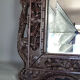 Ancien miroir cadre bois sculpté de dragons Chine, Vietnam 73x57 cm