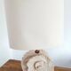 Large 1980s natural stone sculpture lamp.