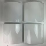 Set of 4 midcentury space age wavy wall lamp by Guzzini,model 5359