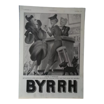 Byrrh aperitif paper poster