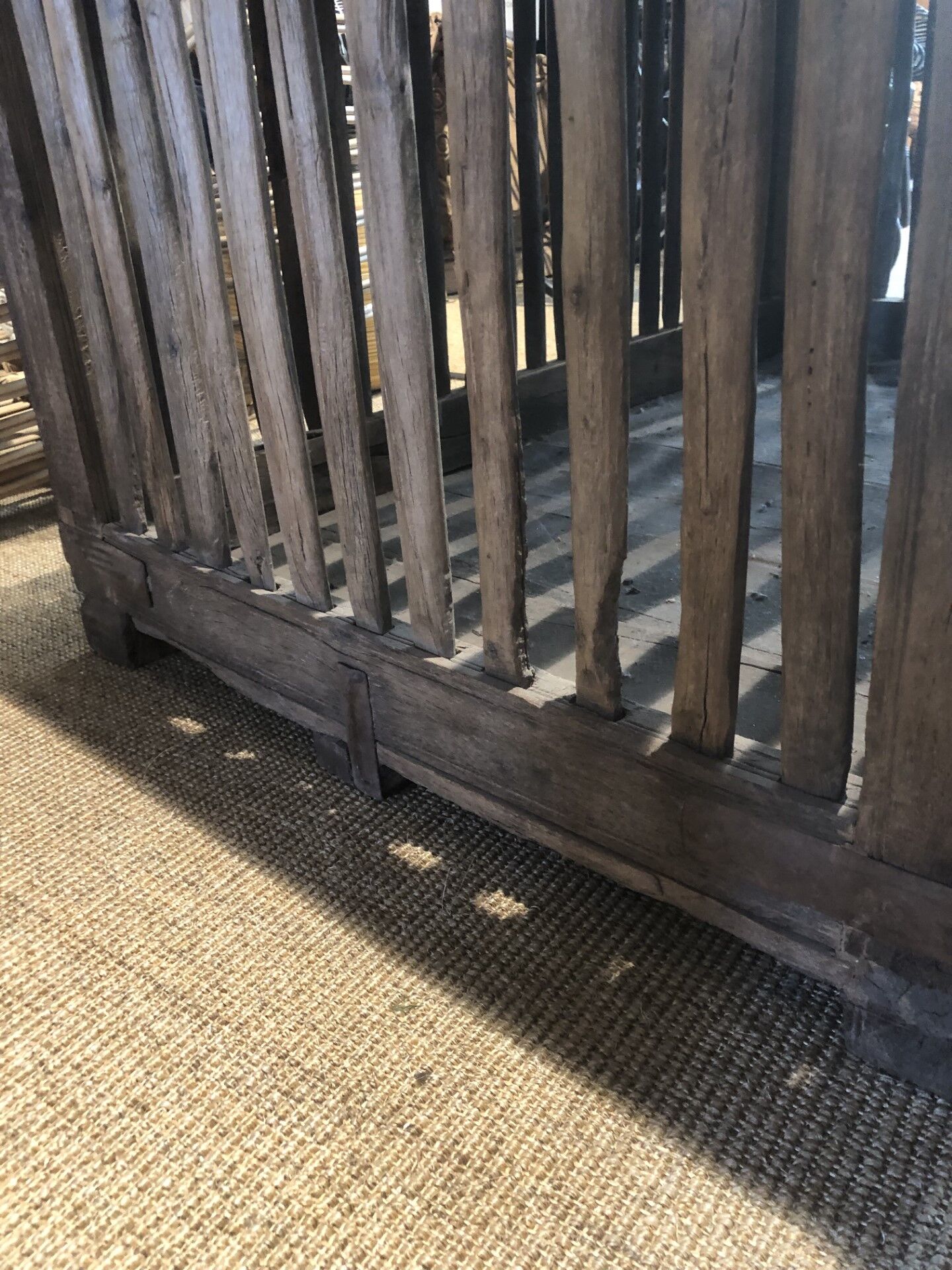 Table Cage with bars Indian bamboo
