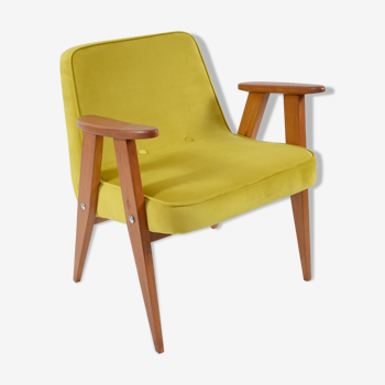 Armchair 366 designed by J. Chierowski in yellow