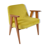 Fauteuil 366 conçu par J. Chierowski en jaune