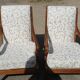 Louis XVI style armchairs in solid cherry wood