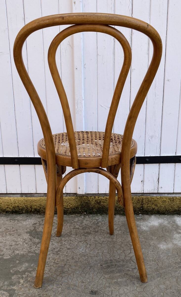 Chaise bistrot en bois courbé et cannage Horgen Glaris, Suisse vers 1900