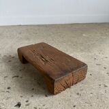 Mini Asian teak side stool blonde