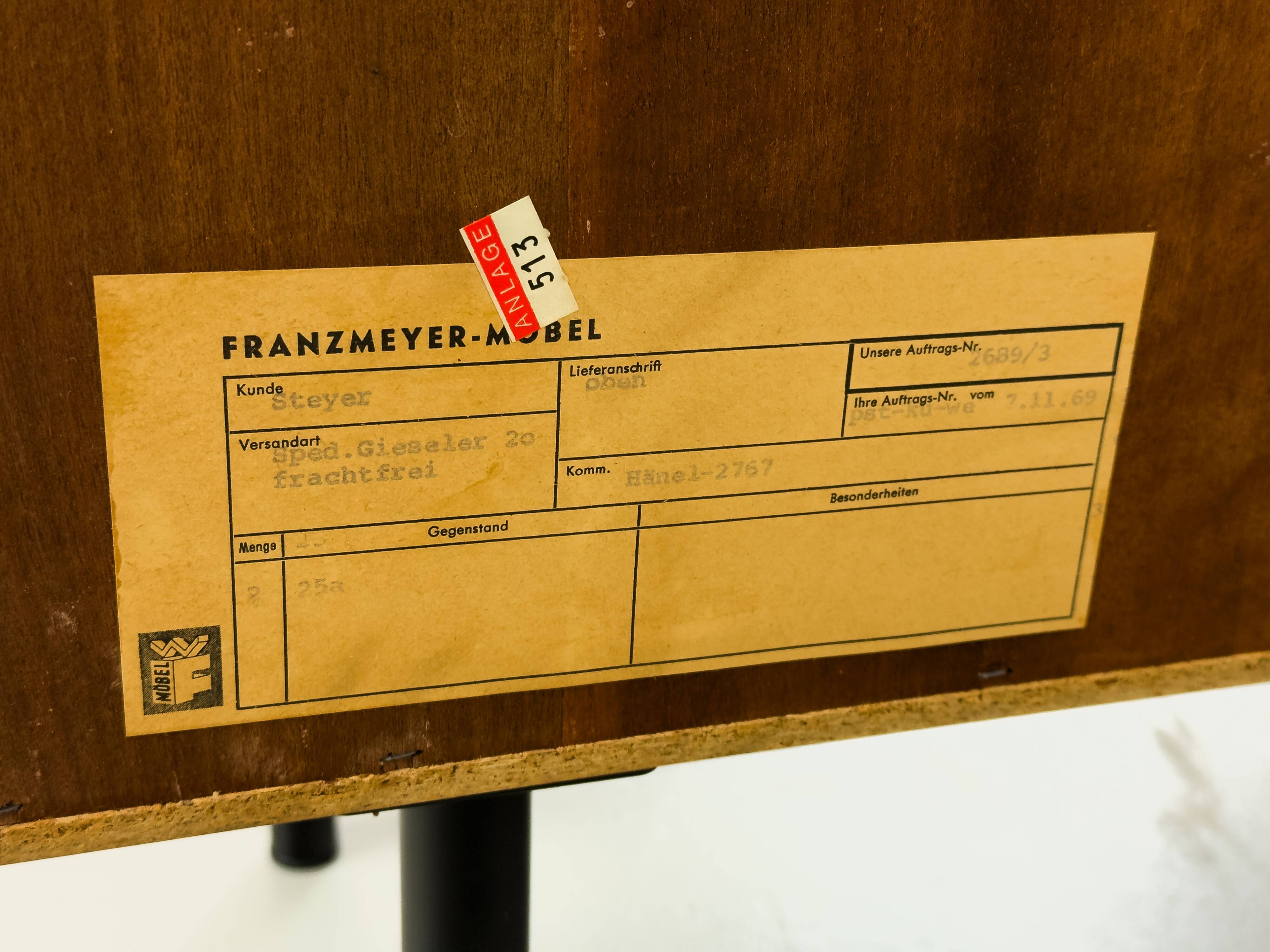 Mid-Century Teak Sideboard from Franzmeyer Möbel, 1960s