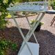 Service  table white wrought iron