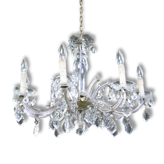 Old crystal chandelier, crystal chandelier