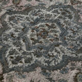 Hand-Knotted Carved Oriental 1970s 176 cm x 298 cm Grey Carpet