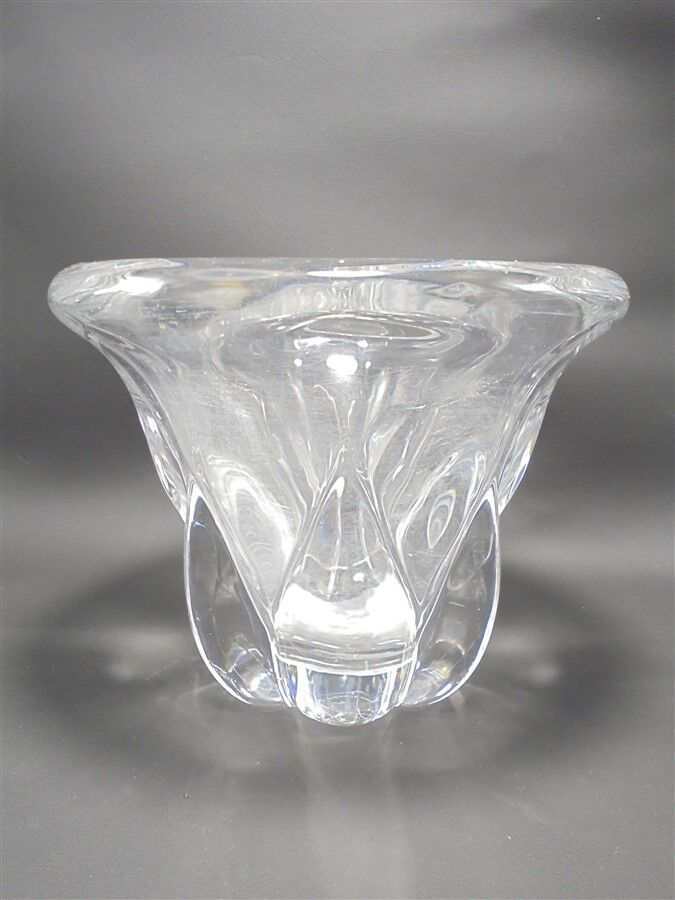 Crystal vase signed Val St Lambert