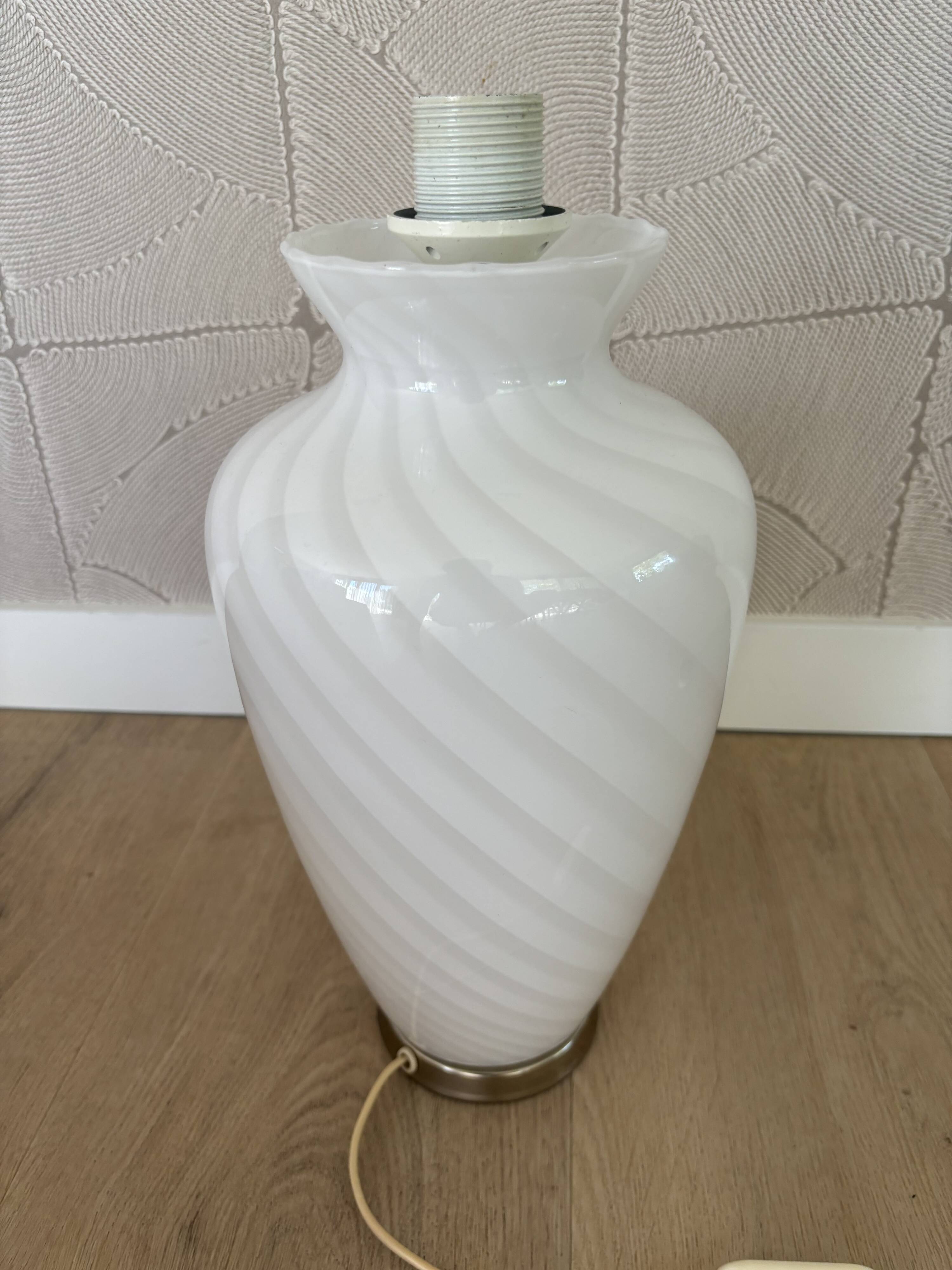 Vintage table lamp Murano glass design