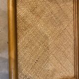 Rectangular rattan and weaved mat tray with double handles