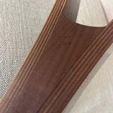 Table basse vintage danoise verre et bois de rose