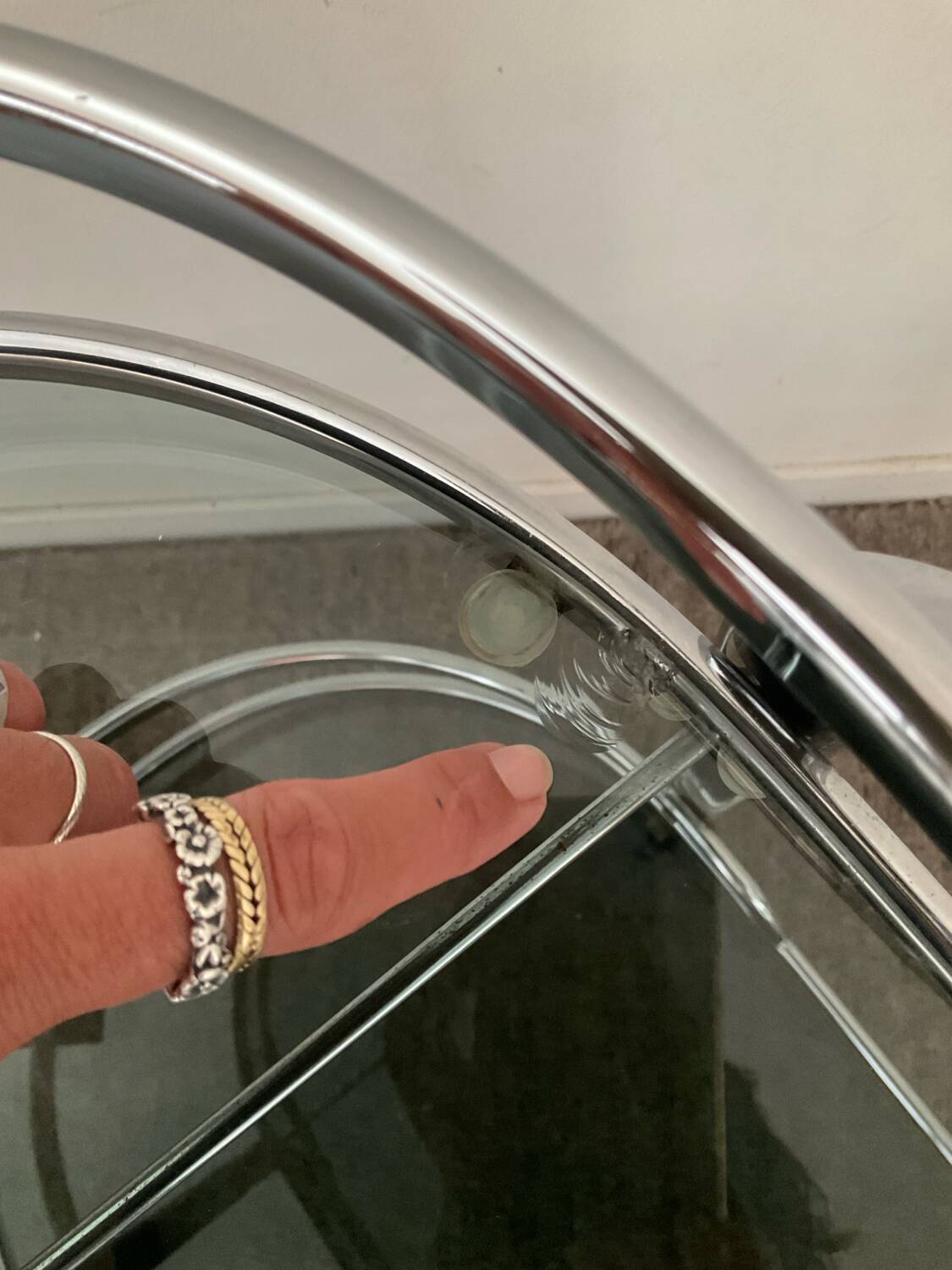 70s bar trolley on wheels