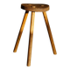 Tripod stool made of solid oak, by a Danish cabinetmaker, mid-century, around 1960.