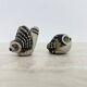 Set of 2 owls ceramic owl "Burr" made by Edvard Lindahl for Gustavsberg, 1960s
