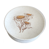 9 plates of St Amand decor daisies hand-painted