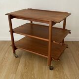 Teak serving trolley by Poul Hundevad from the 60s