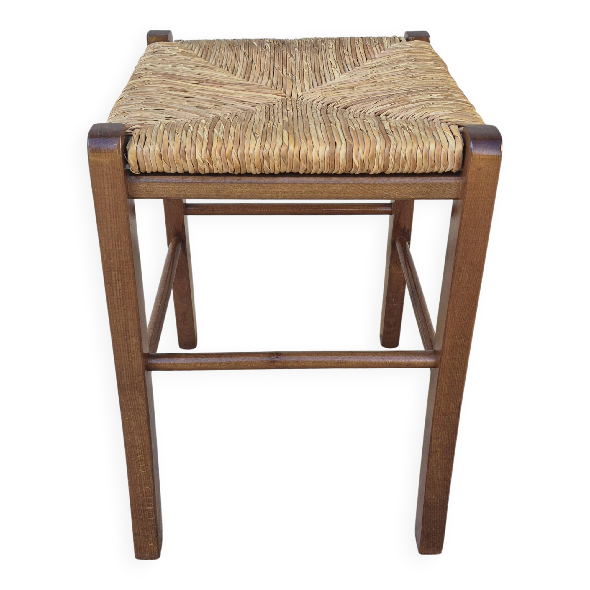 Tabouret paillé Français vintage