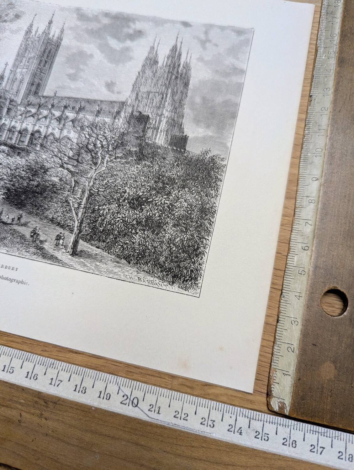 La cathédrale de Canterbury, illustration imprimée en 1879.
