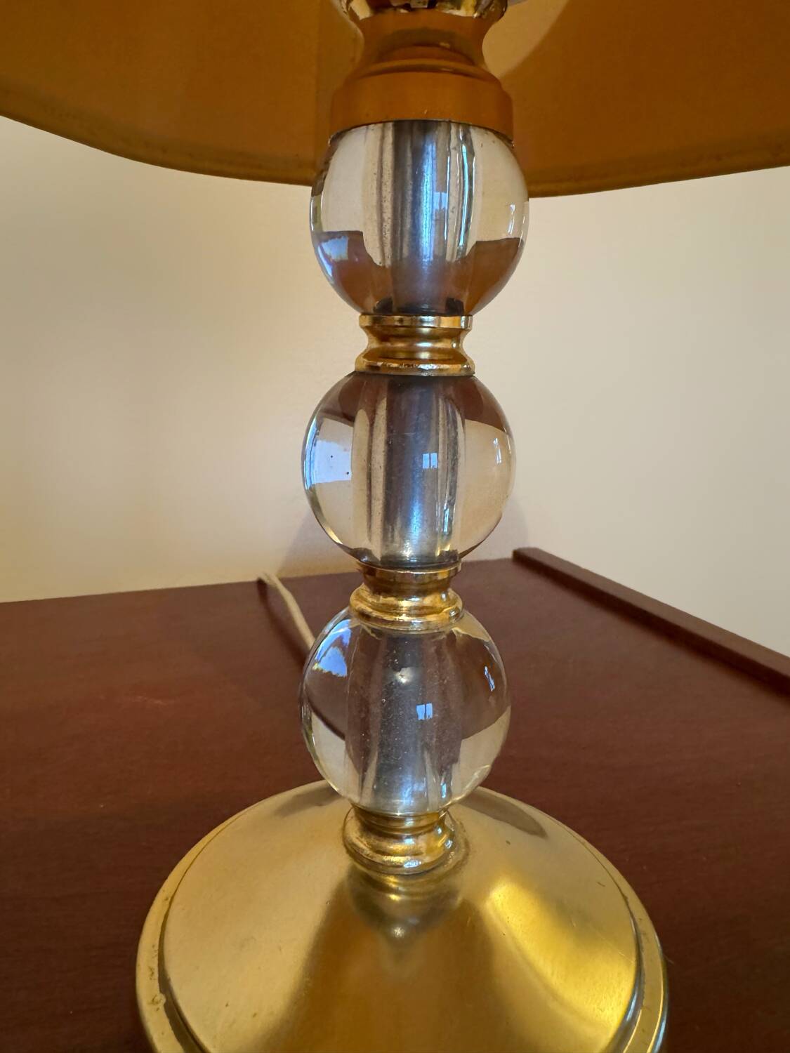 Adnet style glass ball lamp from the 60s