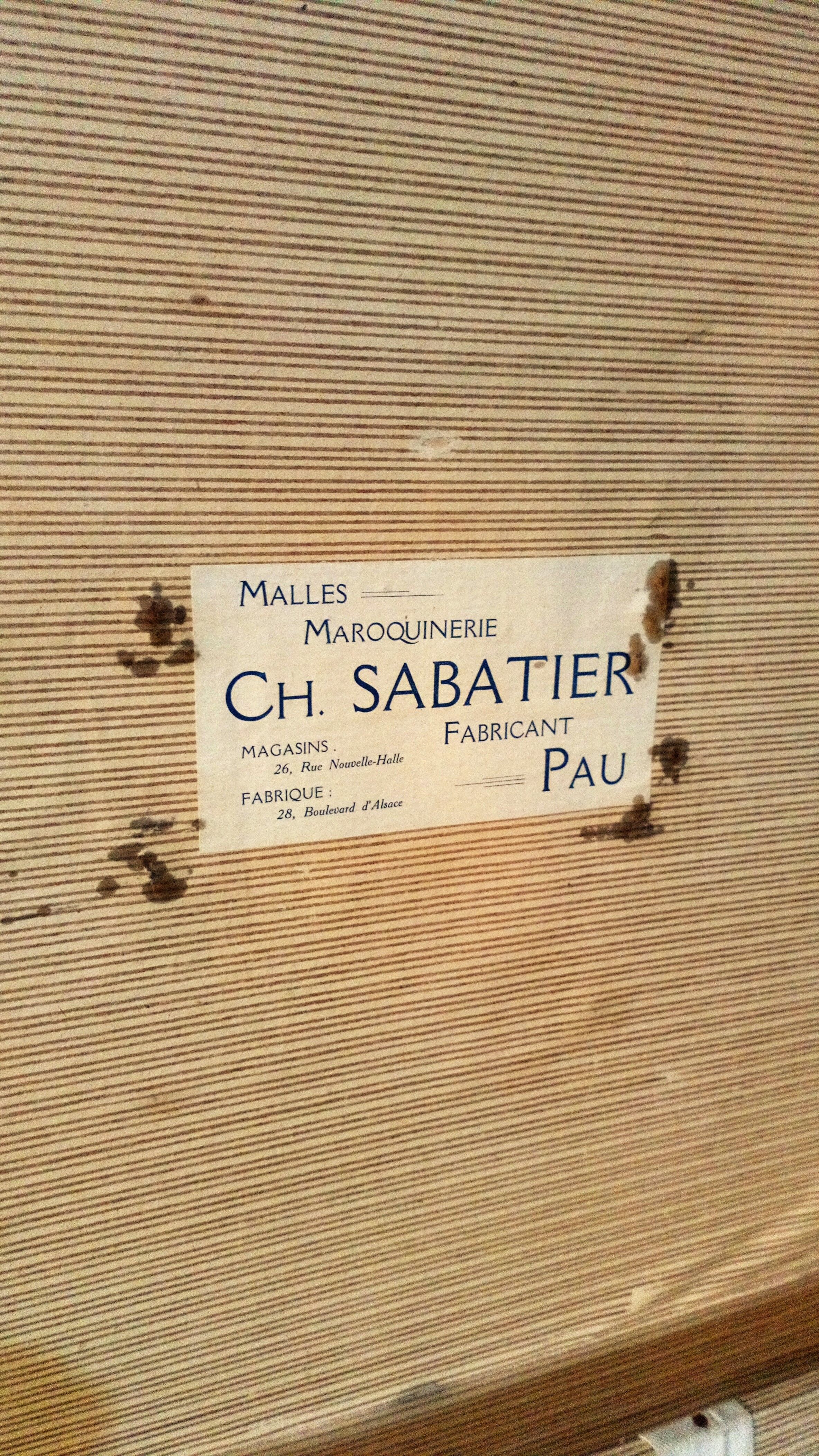 Wicker travel trunk 1920