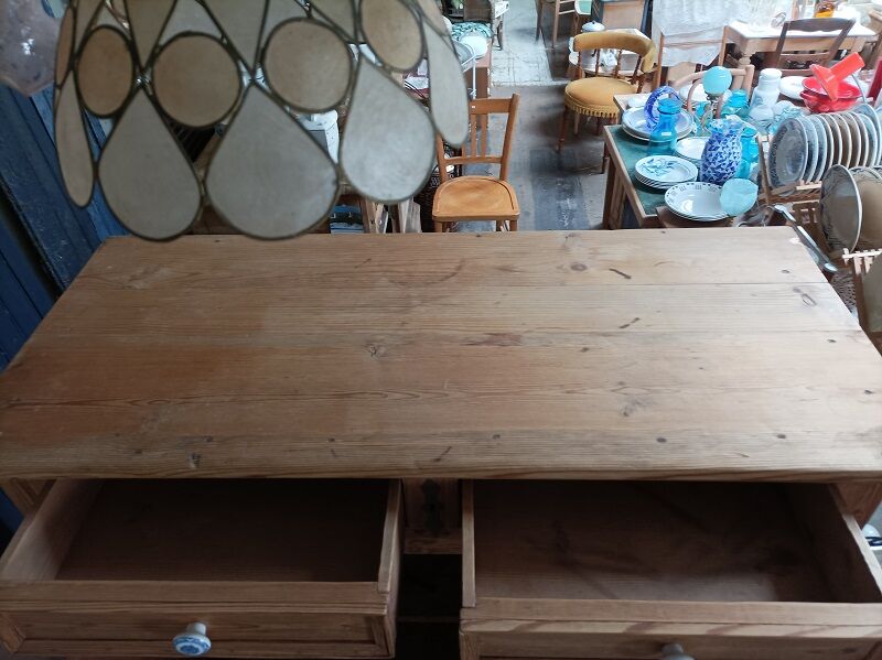 Solid wood sideboard furniture drawer doors natural patinated