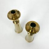 Pair of Scandinavian brass candle holders Jens Harald Quistgaard Dansk Design Denmark 1960-70