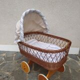 Rattan wicker cradle / pram